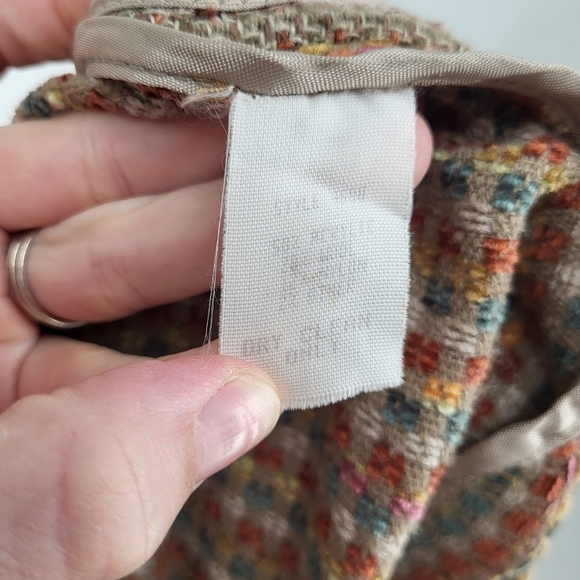 Vintage Wool Blend Blazer Jacket Button Up Plaid Funky Retro Art Print 70s 80s M - Picture 6 of 10